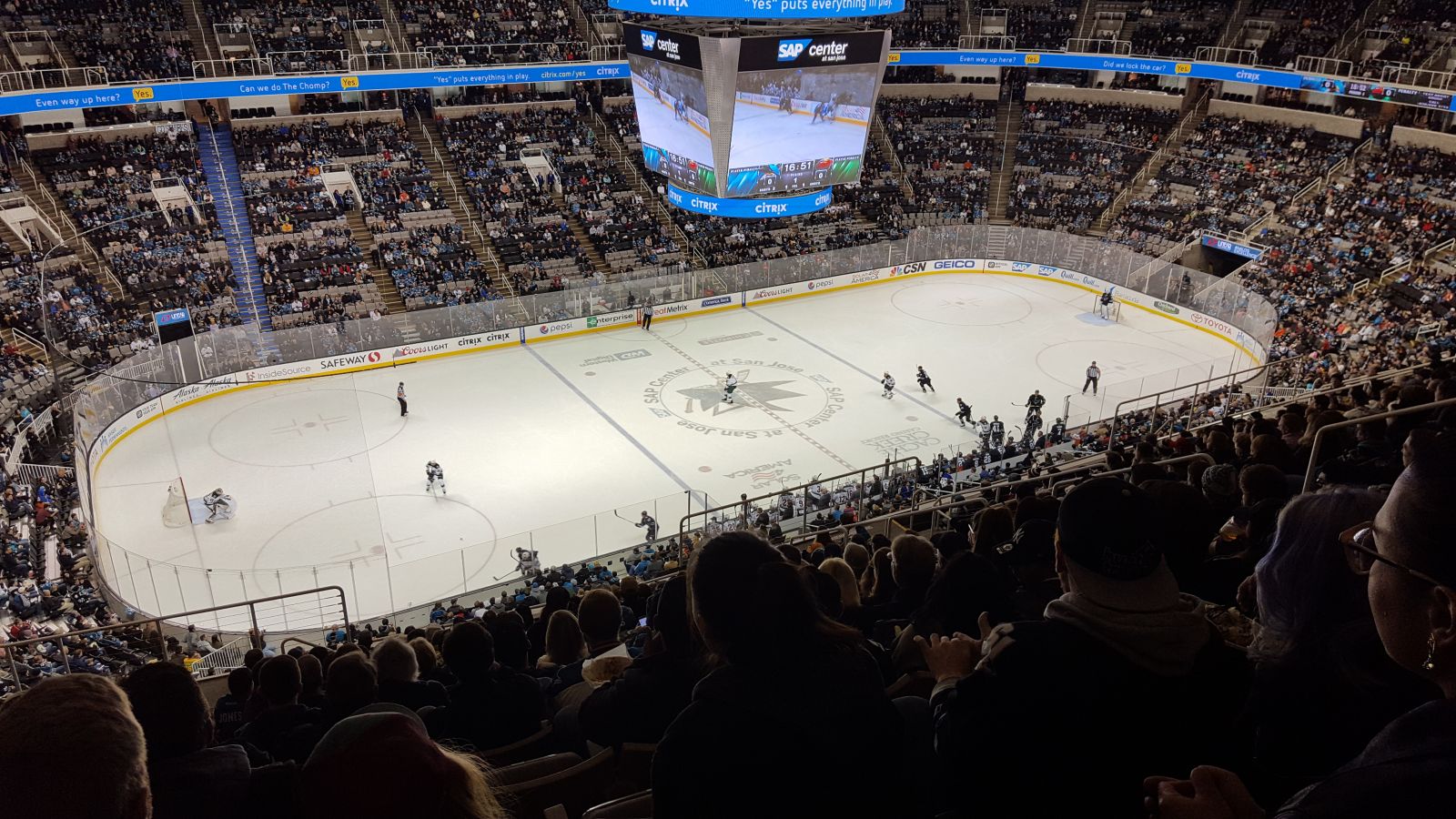 section 203, row 17 seat view  for hockey - sap center