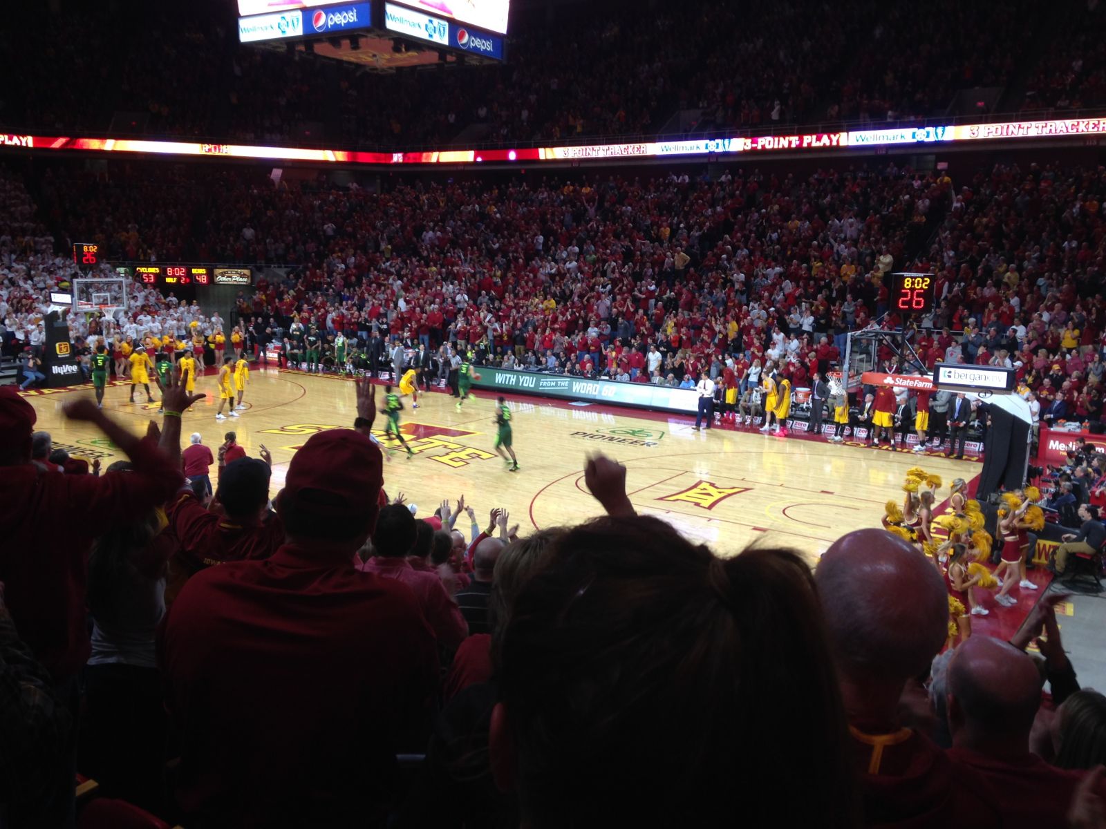 section 130, row 12 seat view  - hilton coliseum