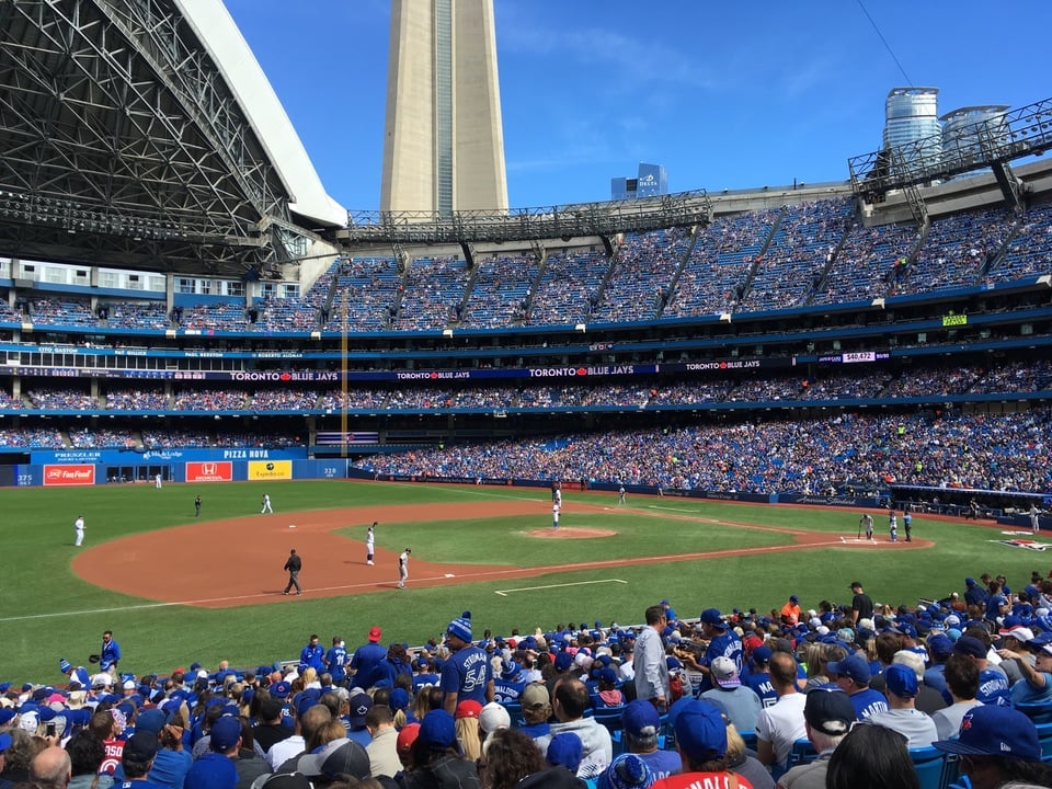 section 128, row 25 seat view  for baseball - rogers centre