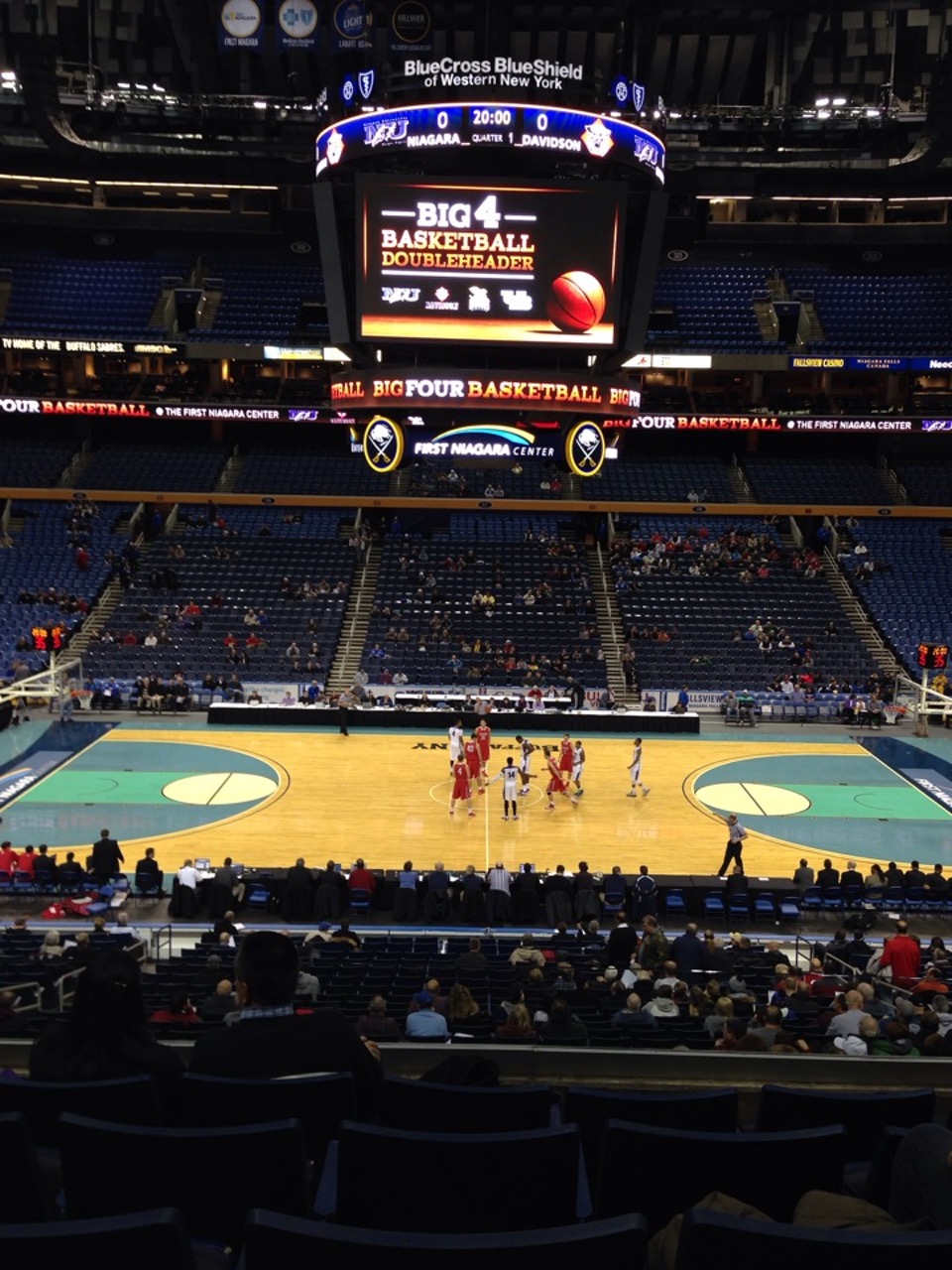 section 218, row 4 seat view  for basketball - keybank center