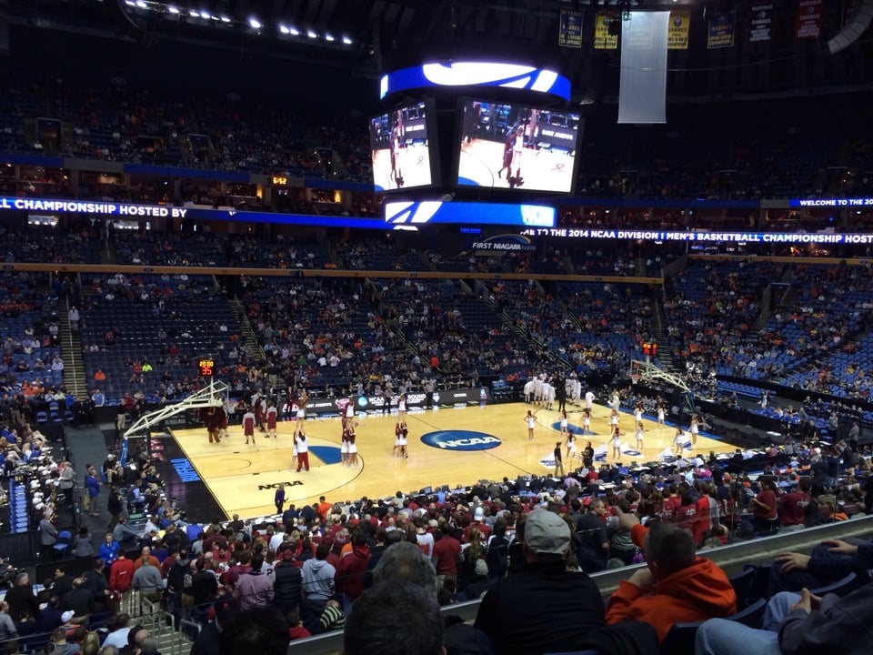 section 220, row 4 seat view  for basketball - keybank center