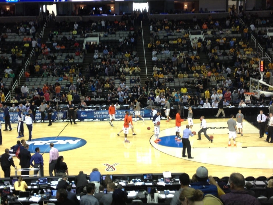 section 101 seat view  for basketball - sap center