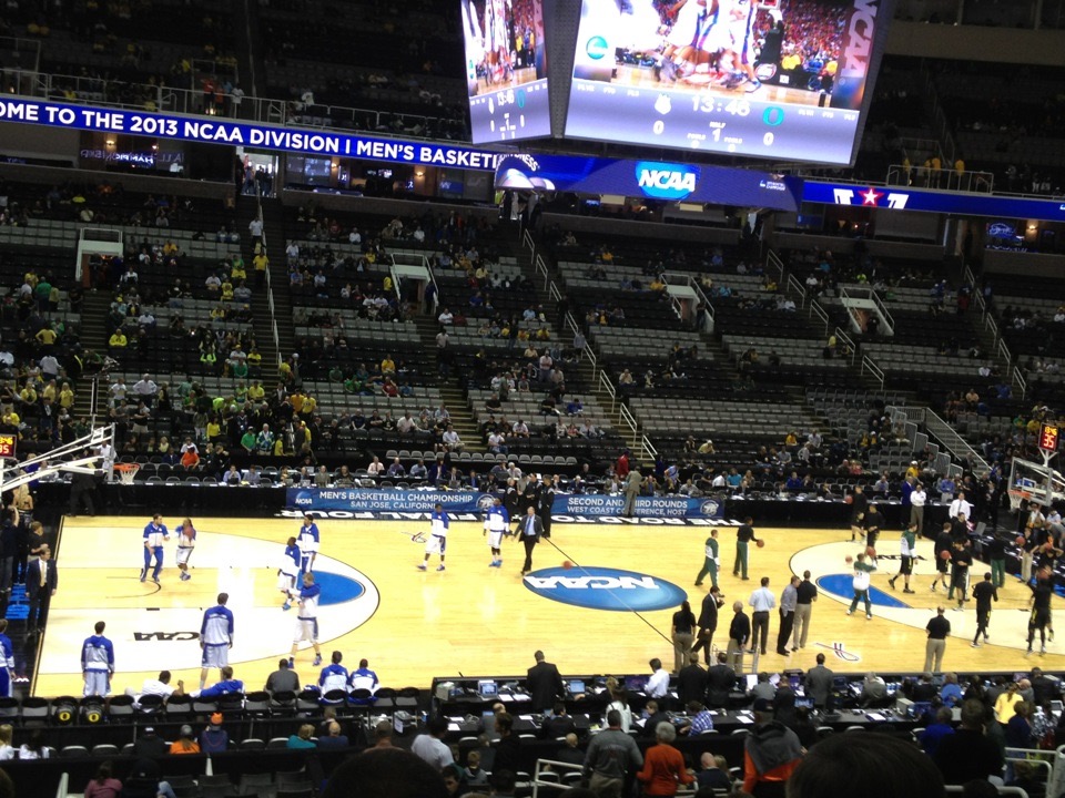 section 102 seat view  for basketball - sap center