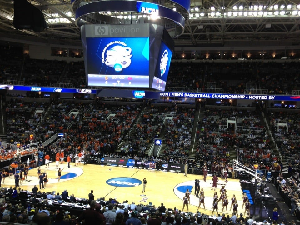 section 114 seat view  for basketball - sap center