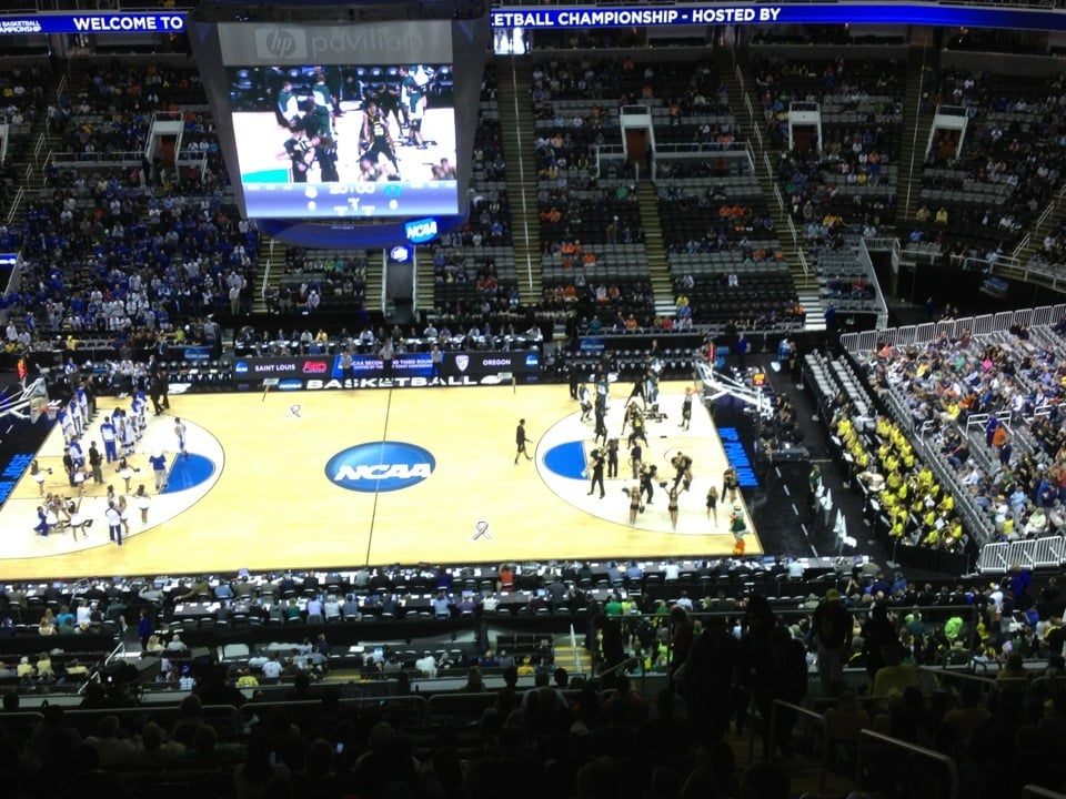 section 214 seat view  for basketball - sap center