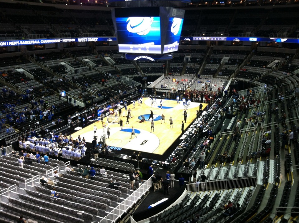 section 220 seat view  for basketball - sap center
