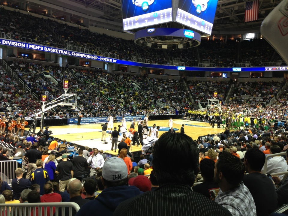 section 104 seat view  for basketball - sap center