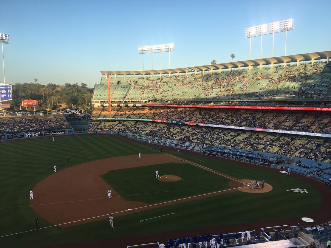 lower reserve 23, row b seat view  - dodger stadium