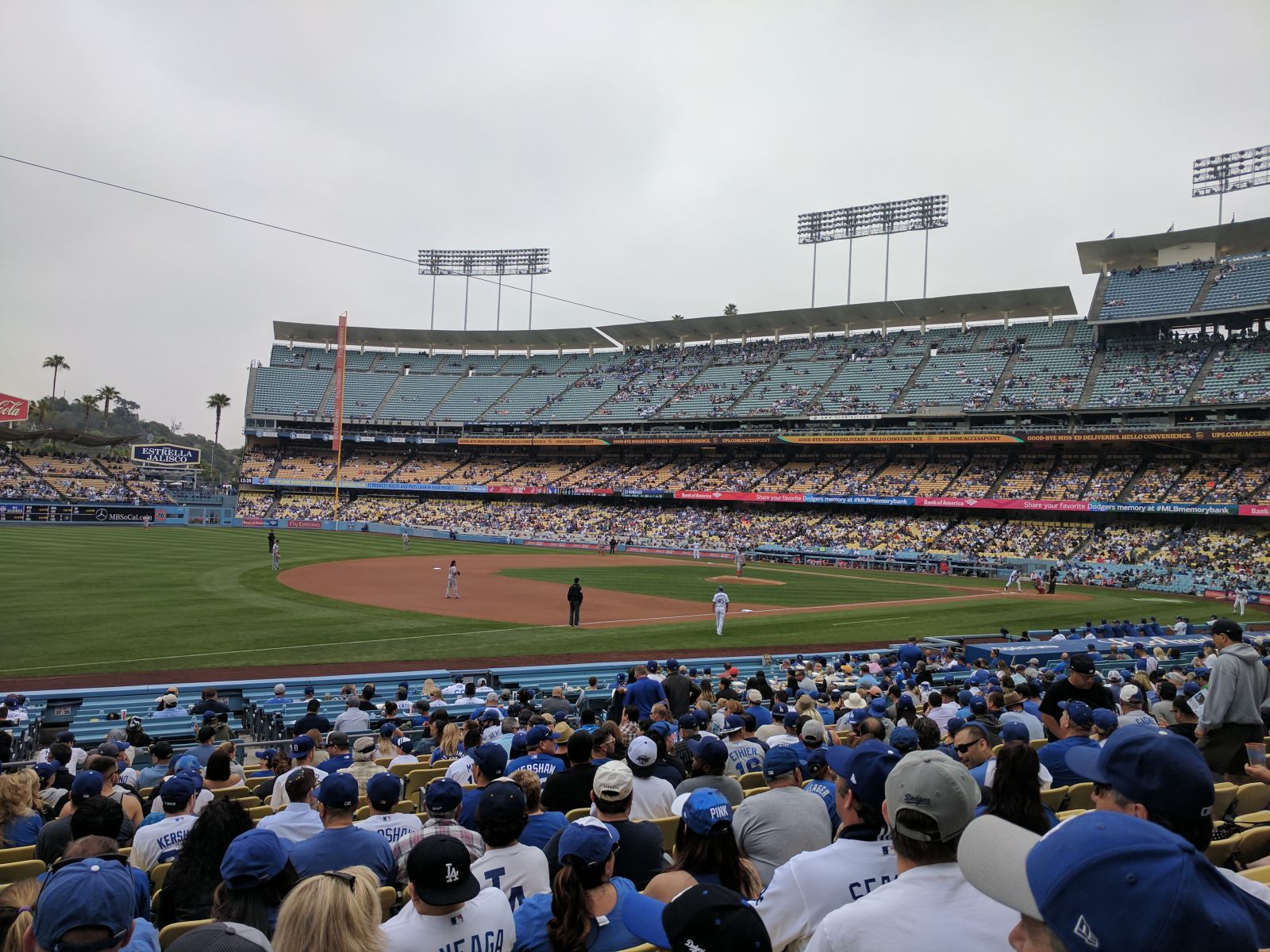 section 35, row s seat view  for baseball - dodger stadium