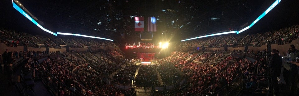 head-on concert view at Nassau Coliseum