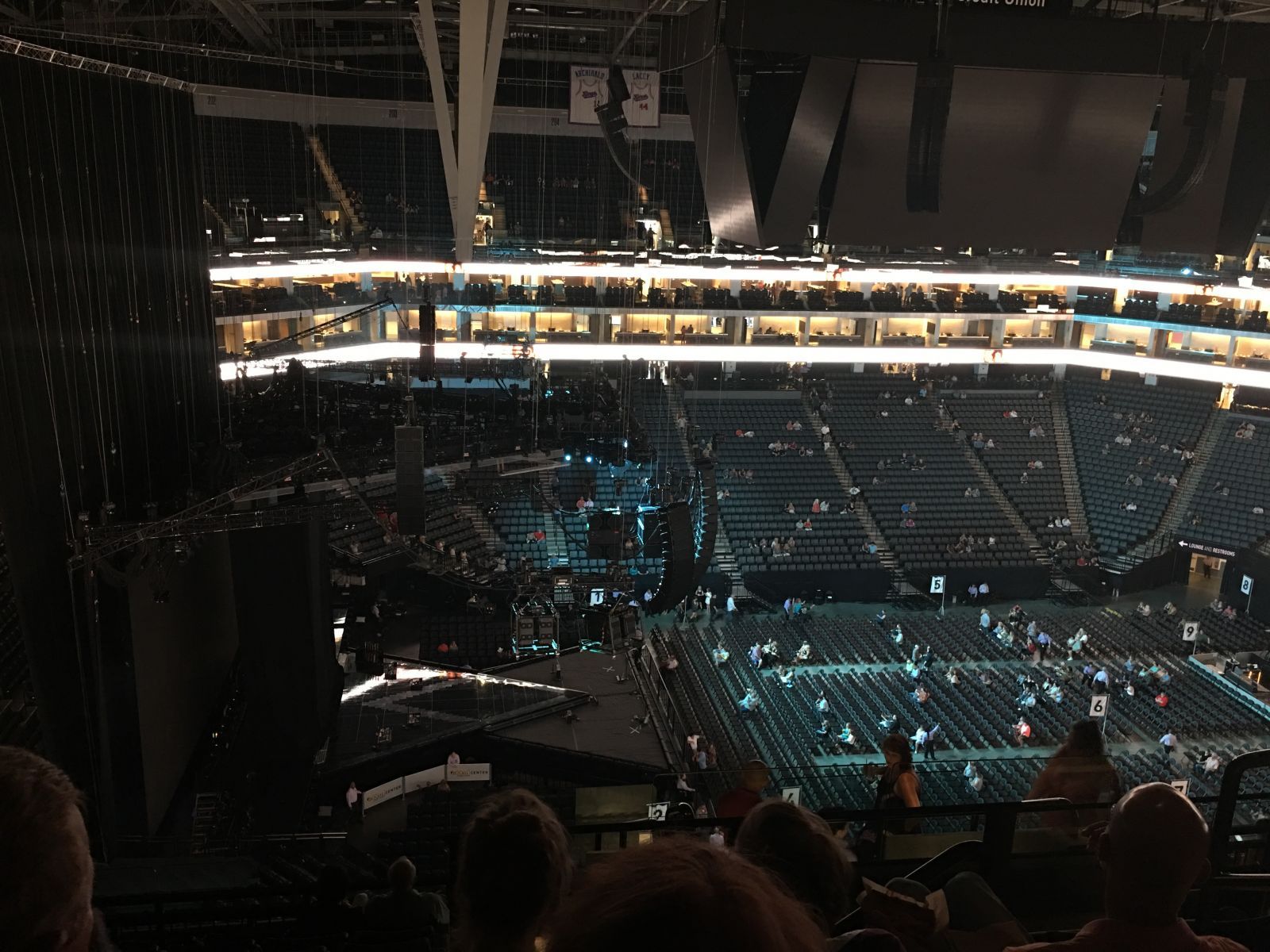 section 220, row l seat view  for concert - golden 1 center