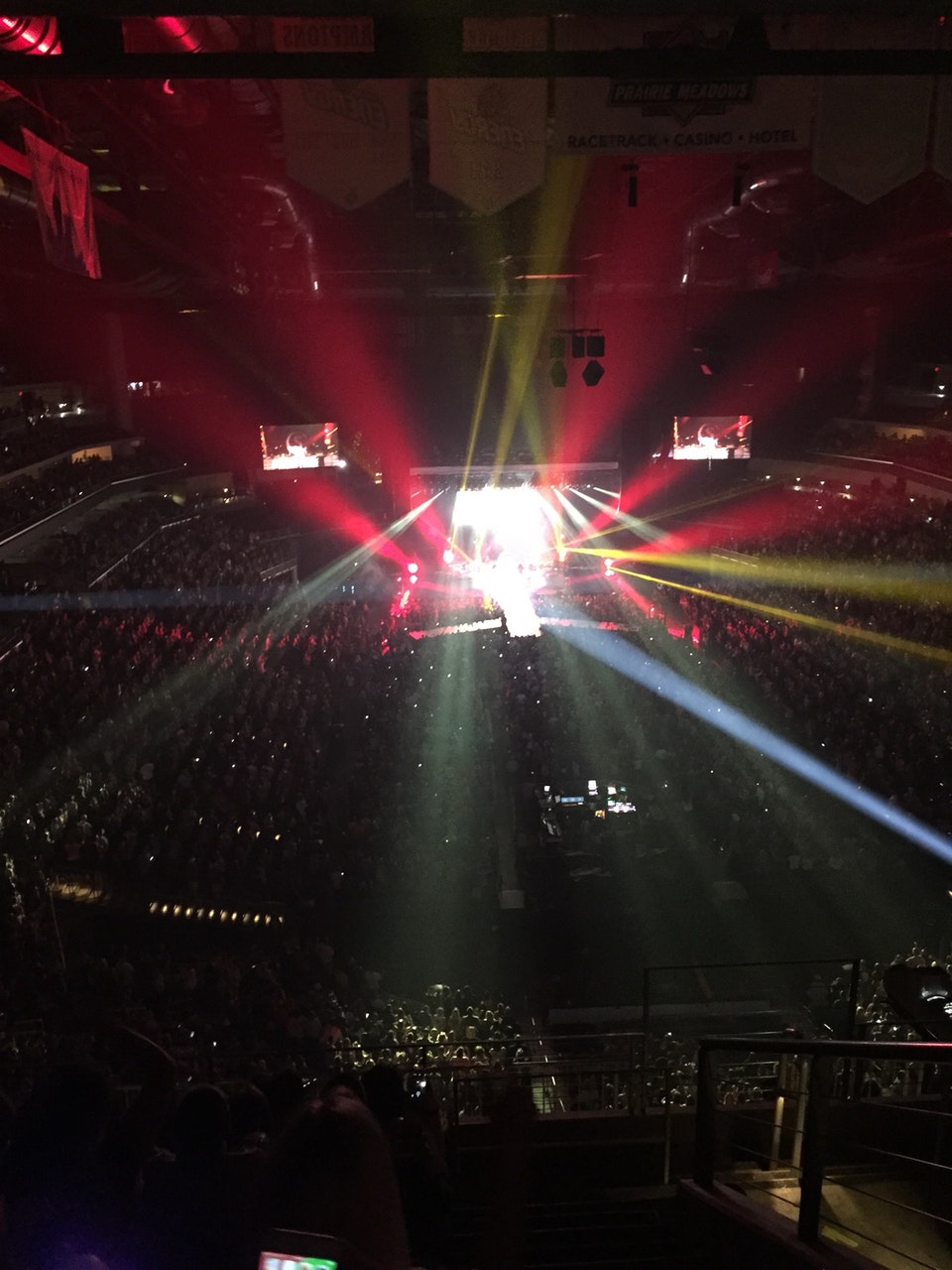 section 313, row h seat view  for concert - iowa events center