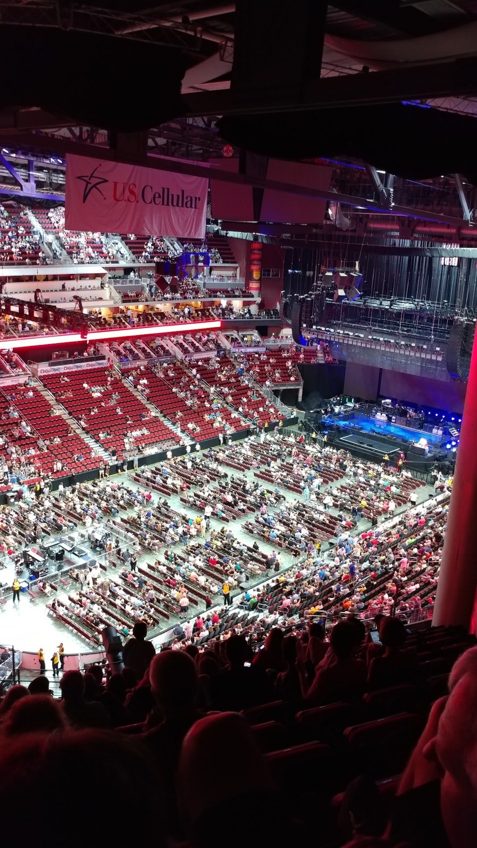 section 308, row l seat view  for concert - iowa events center