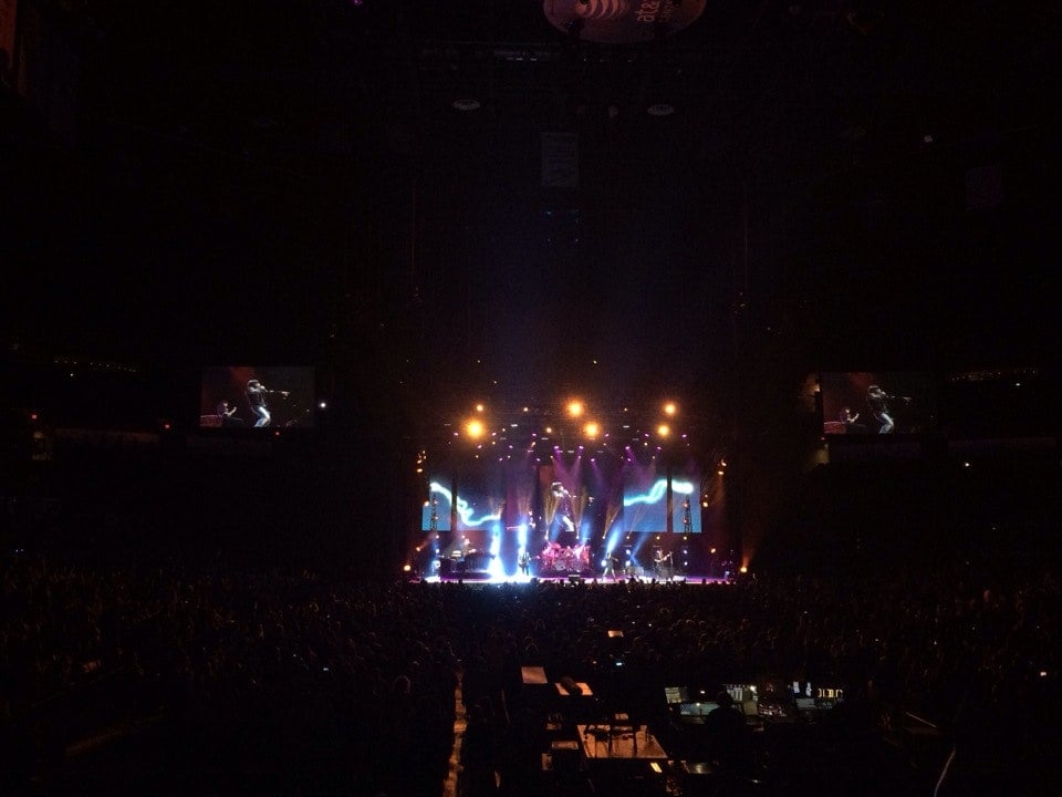 head-on concert view at AT&T Center