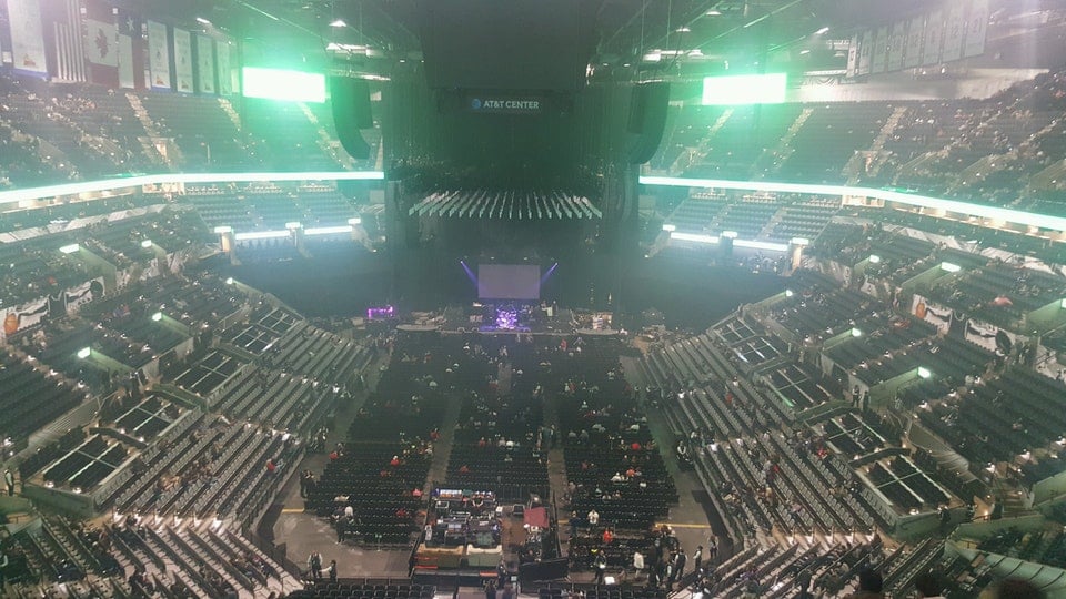section 200 seat view  for concert - at&t center