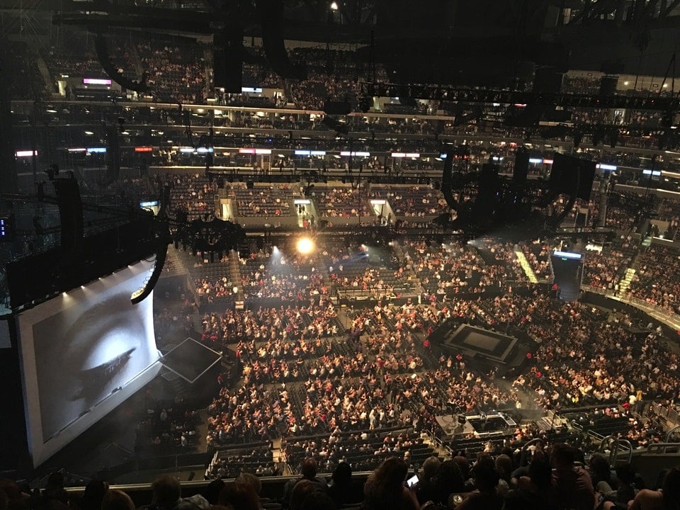 section 320, row 8 seat view  for concert - crypto.com arena