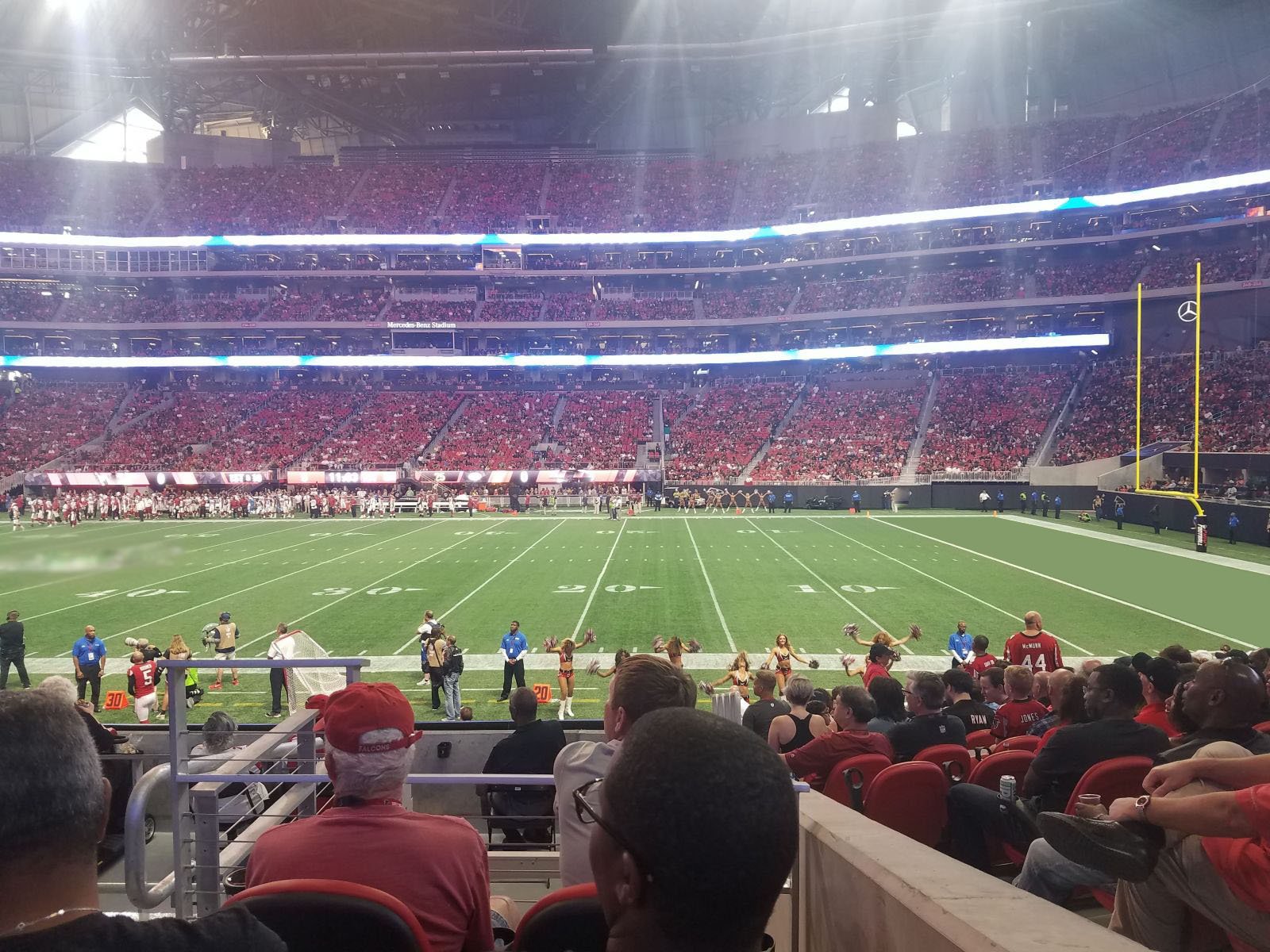 club 108, row 9 seat view  for football - mercedes-benz stadium