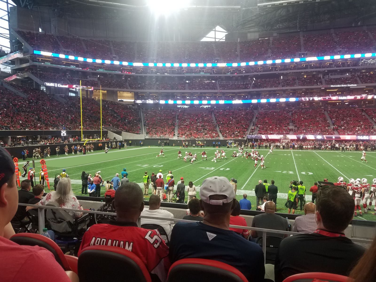 club 130, row 6 seat view  for football - mercedes-benz stadium