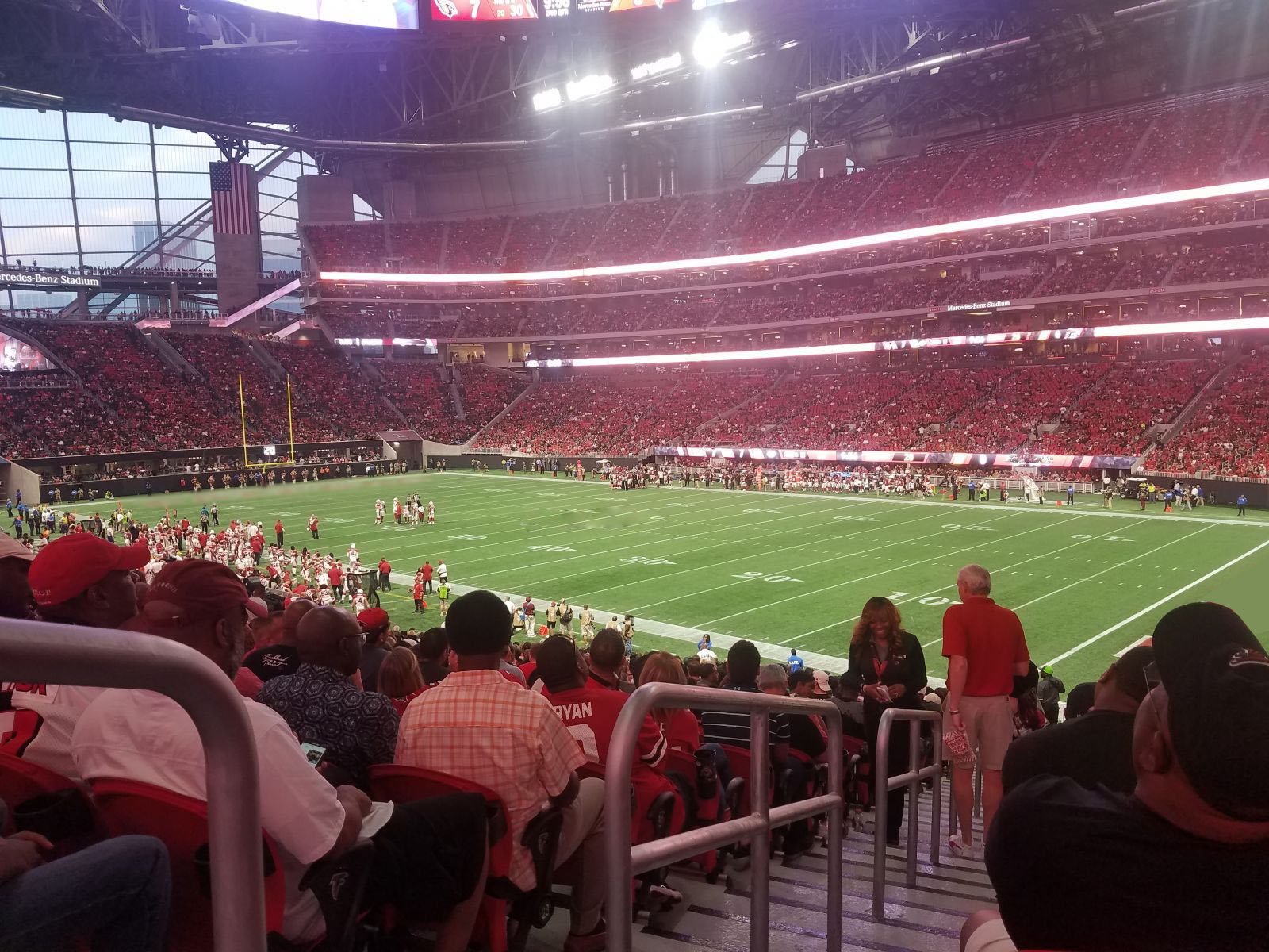 section 123, row 31 seat view  for football - mercedes-benz stadium