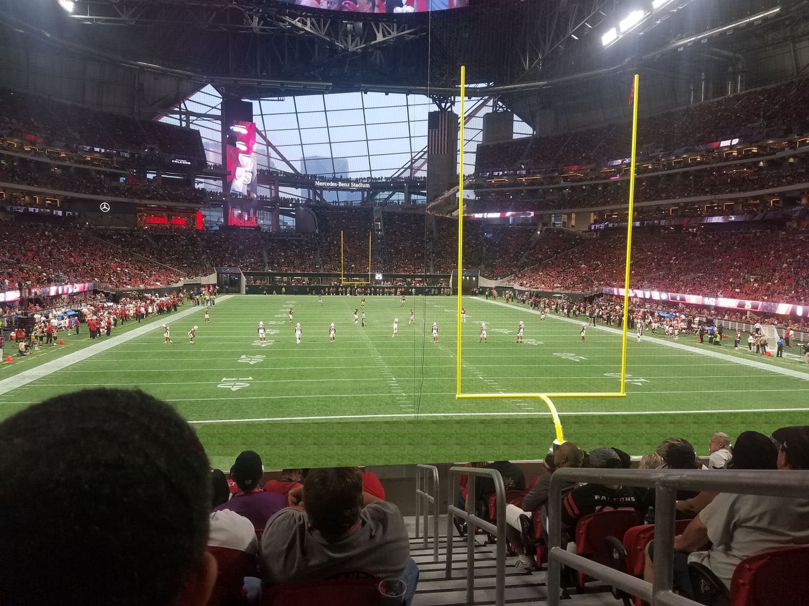 section 120, row 19 seat view  for football - mercedes-benz stadium