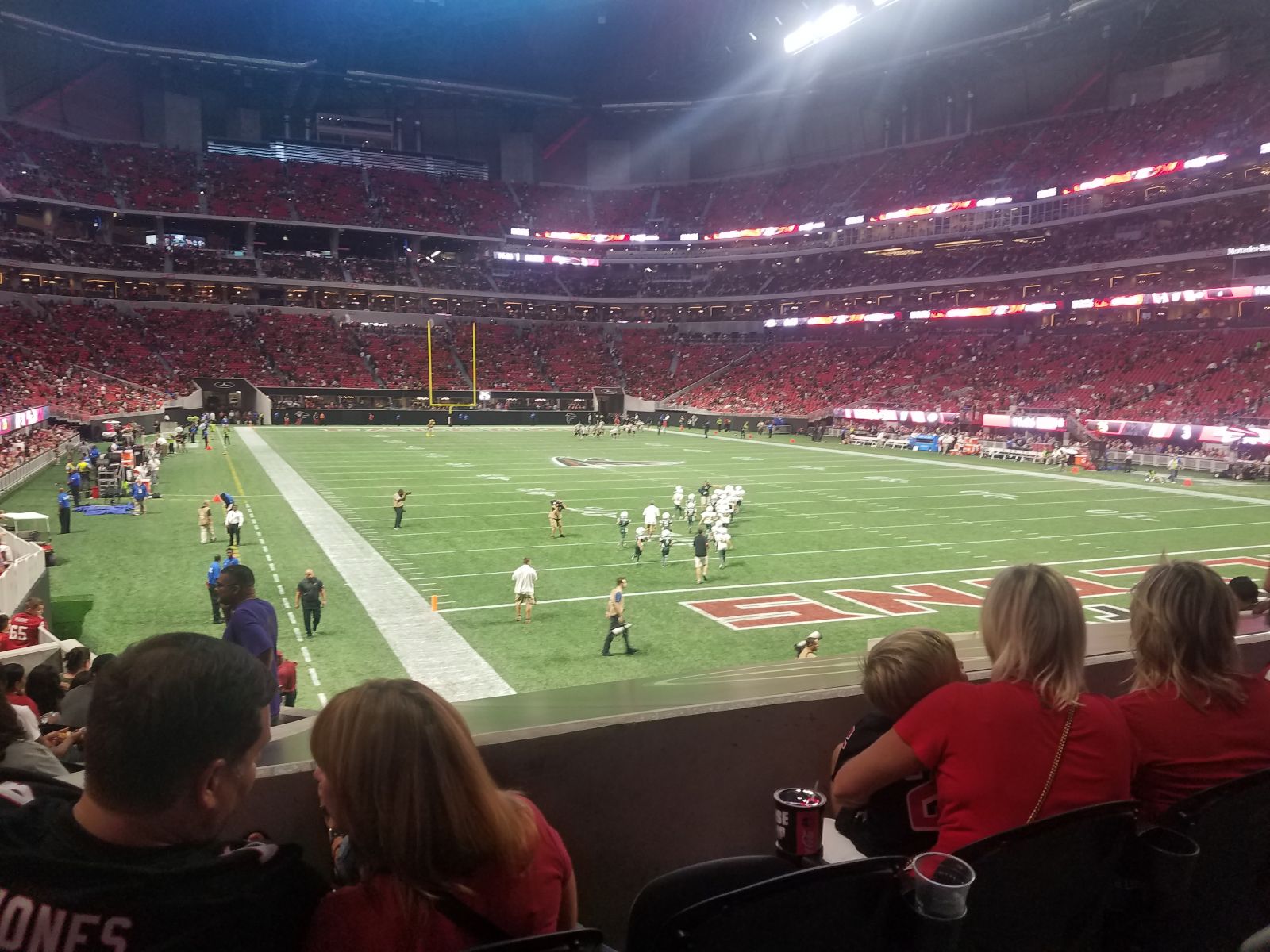 Third row over the endzone MercedesBenz Stadium Section 103 Review