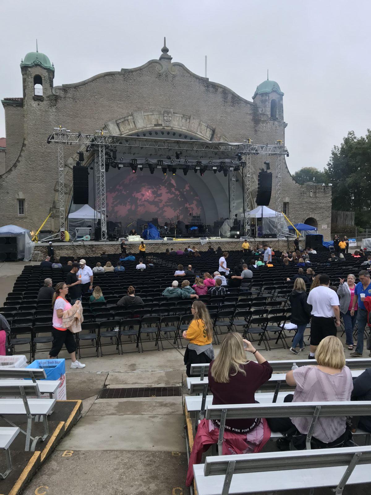 section j, row g seat view  - toledo zoo amphitheatre