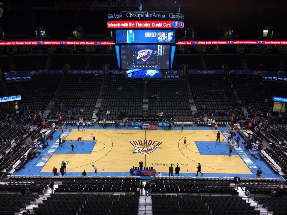 Oklahoma City Thunder Arena Seating Chart