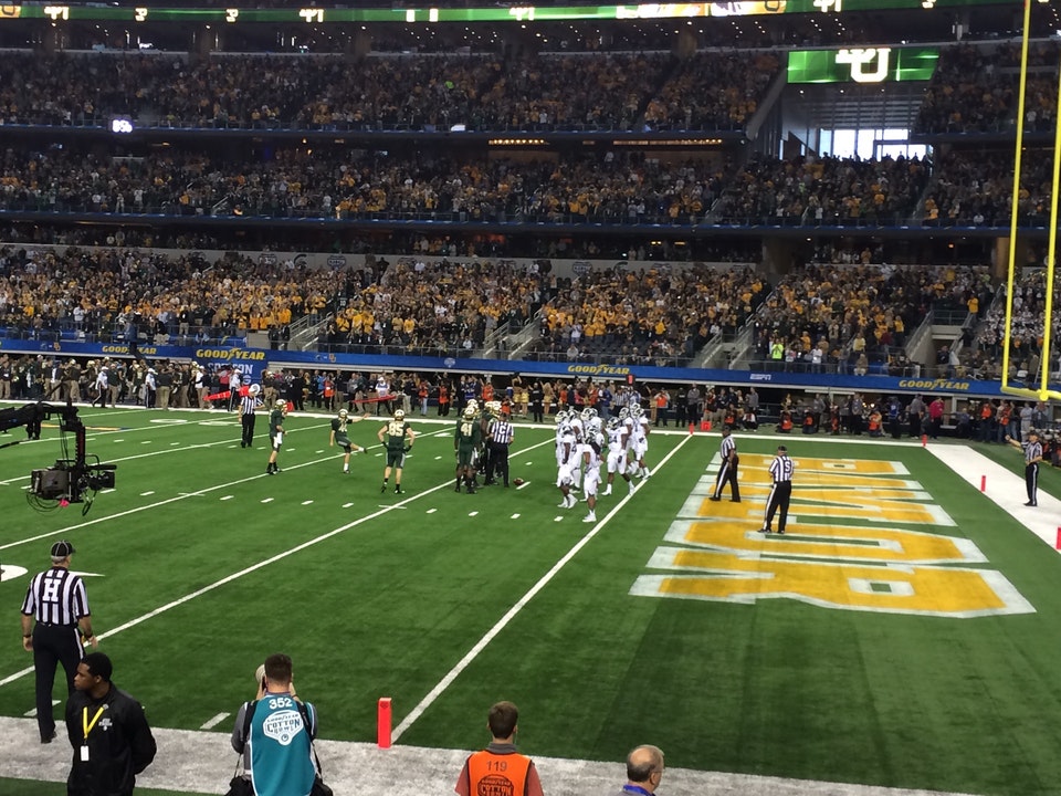 section 128 seat view  for football - at&t stadium (cowboys stadium)