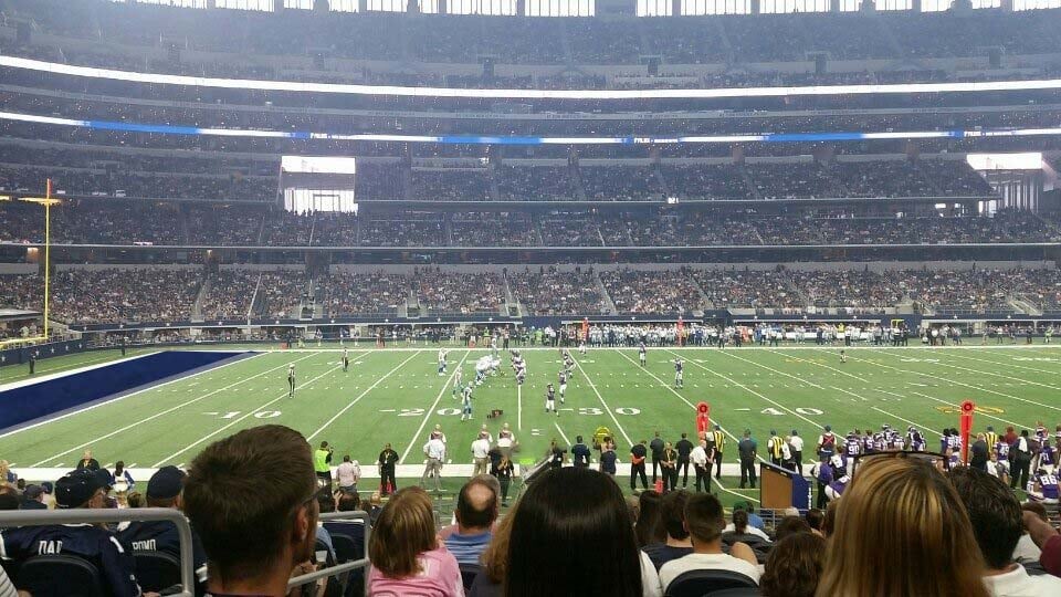 section c137, row 20 seat view  for football - at&t stadium (cowboys stadium)