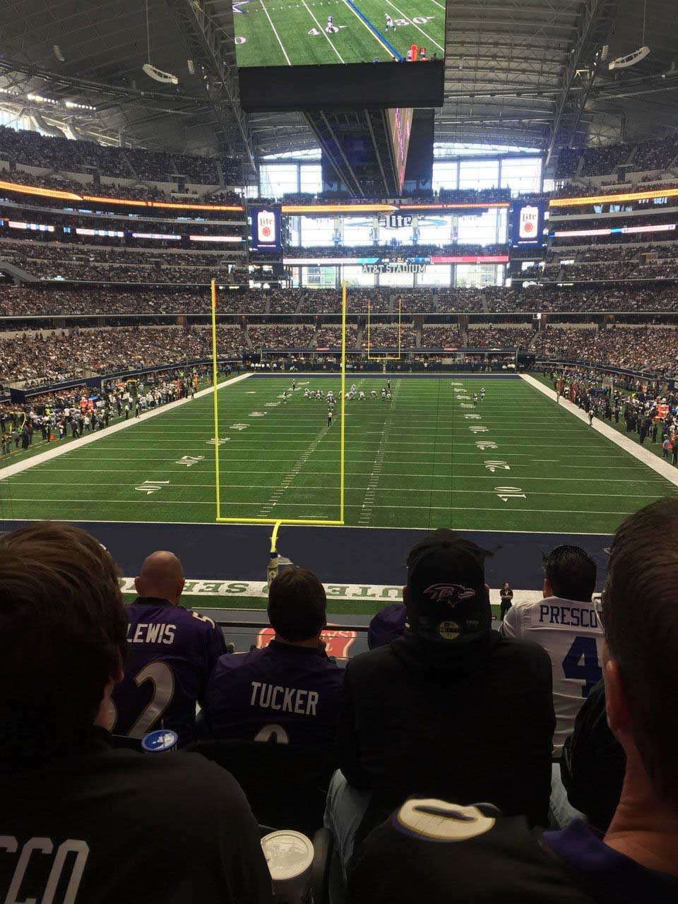 section 246, row 4 seat view  for football - at&t stadium (cowboys stadium)