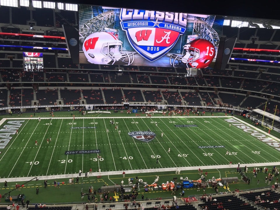 section c312, row 30 seat view  for football - at&t stadium (cowboys stadium)