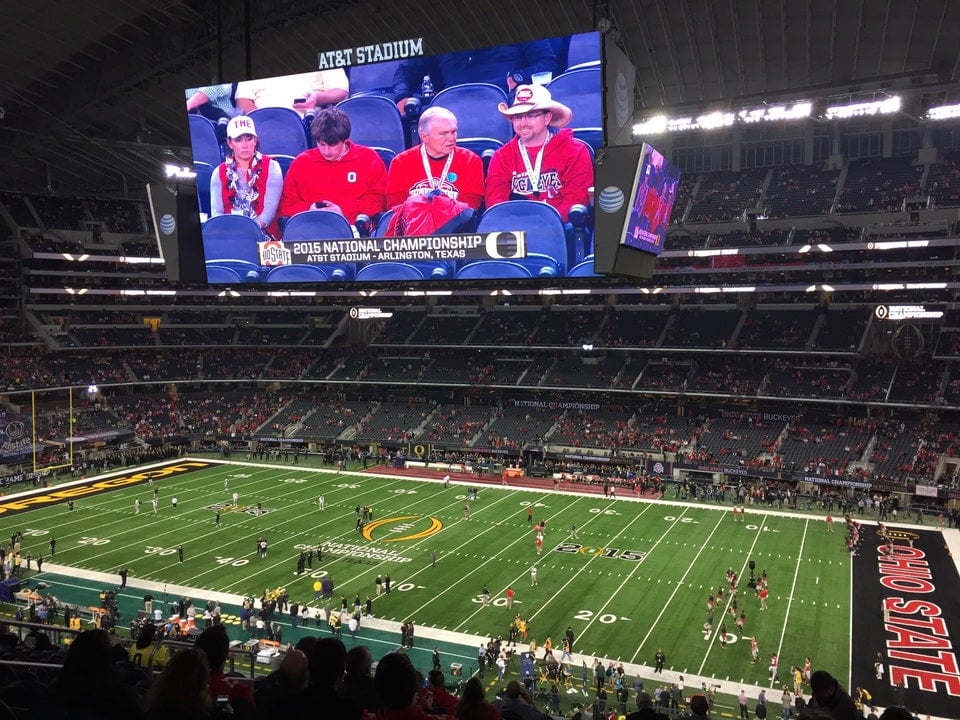 section c332 seat view  for football - at&t stadium (cowboys stadium)