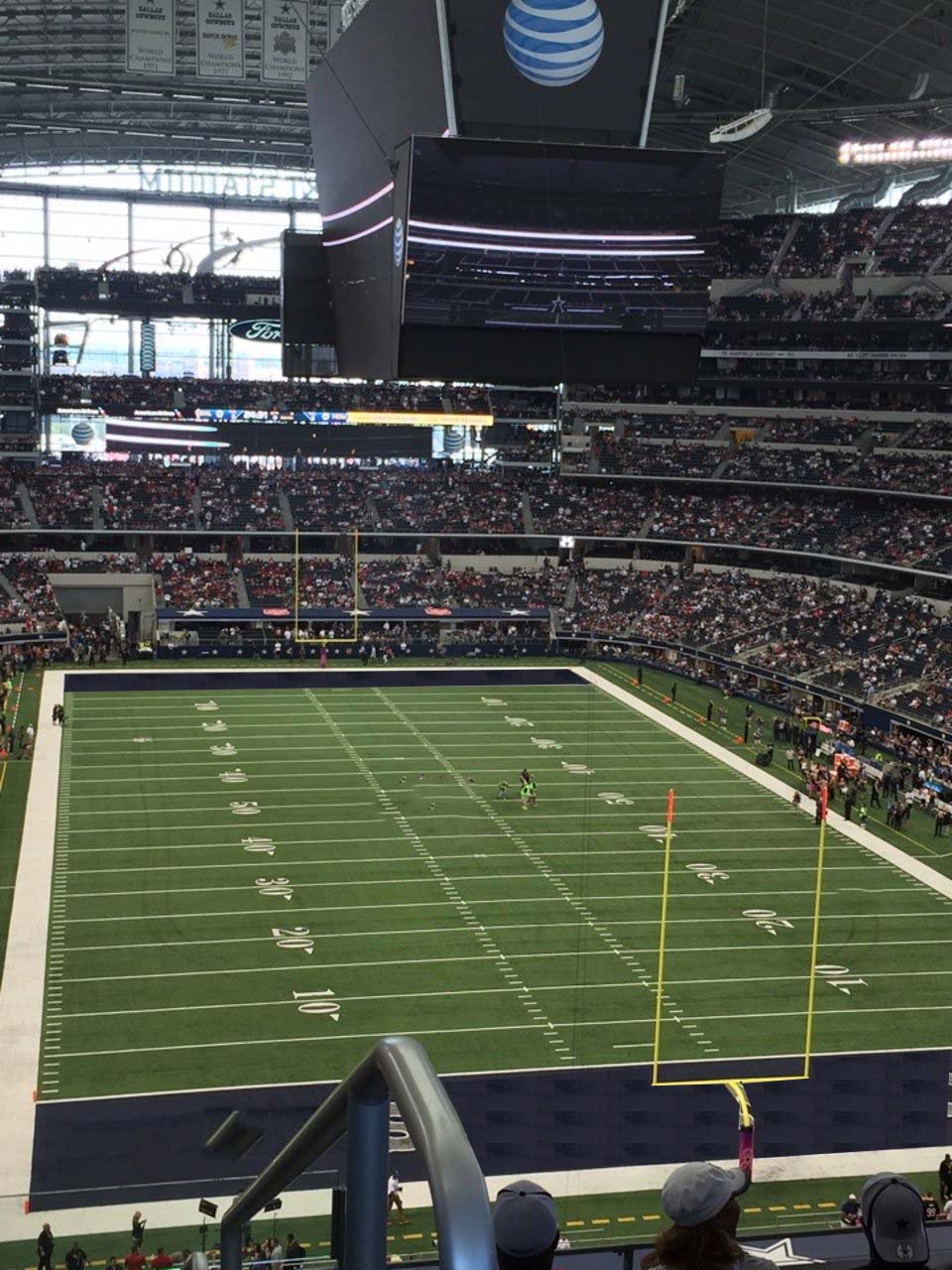section 350 seat view  for football - at&t stadium (cowboys stadium)