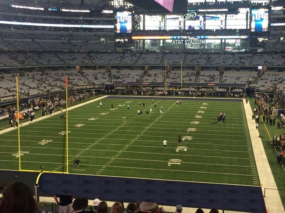 section 245 seat view  for football - at&t stadium (cowboys stadium)