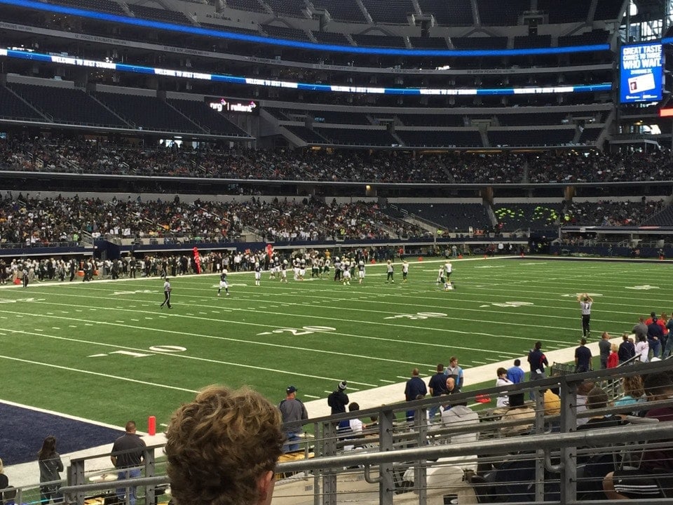section 144 seat view  for football - at&t stadium (cowboys stadium)