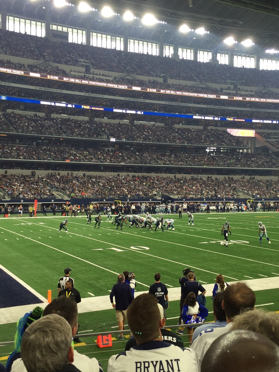 section 143, row 4 seat view  for football - at&t stadium (cowboys stadium)