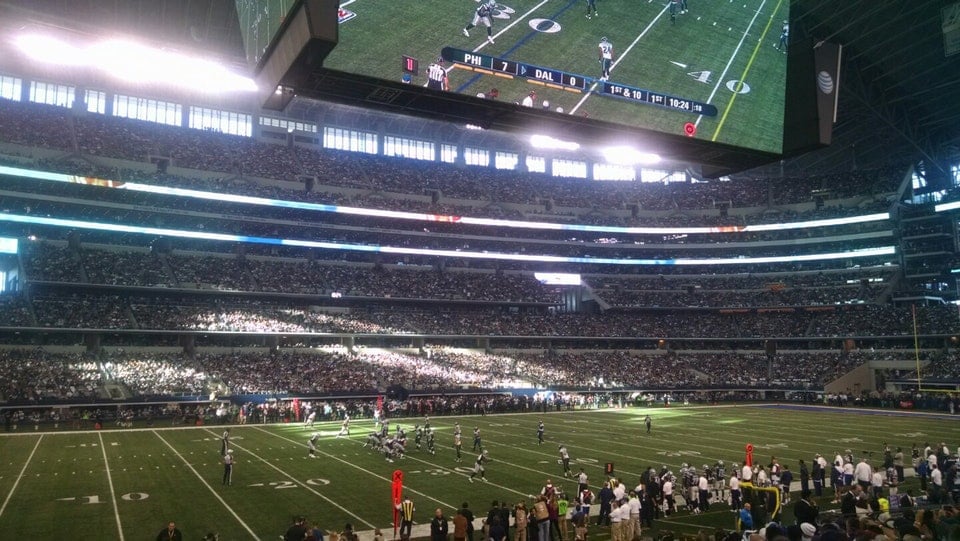 section c113 seat view  for football - at&t stadium (cowboys stadium)