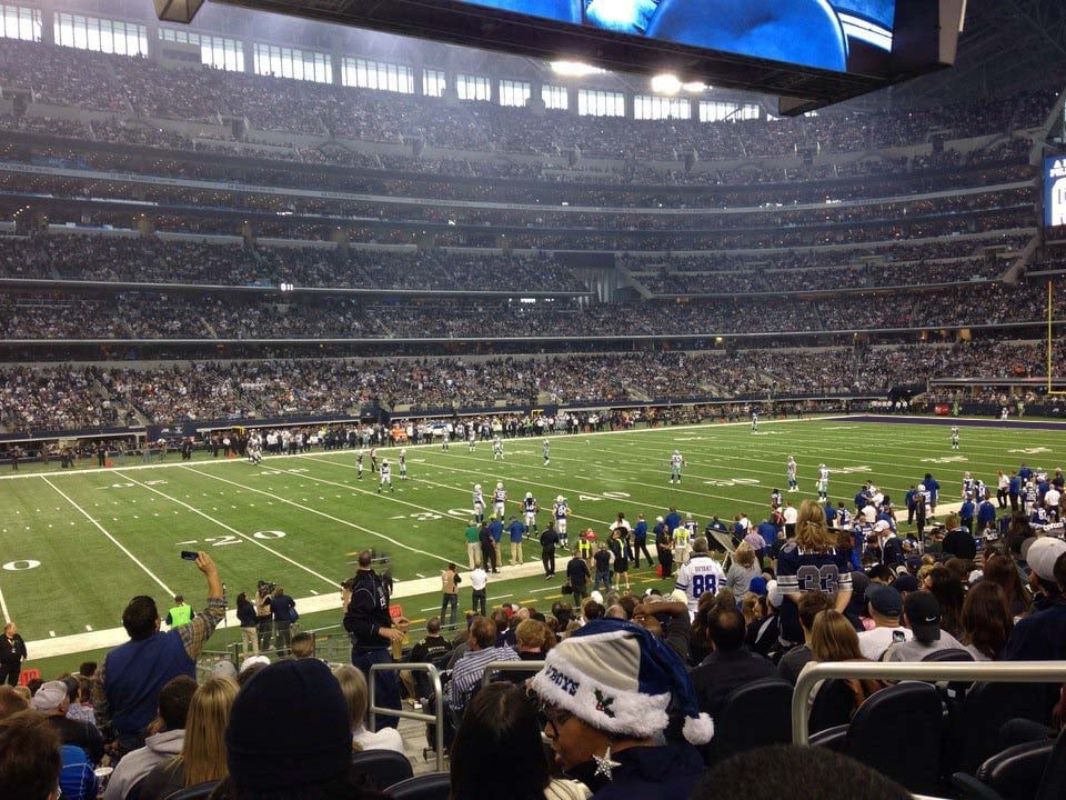 section c138, row 12 seat view  for football - at&t stadium (cowboys stadium)