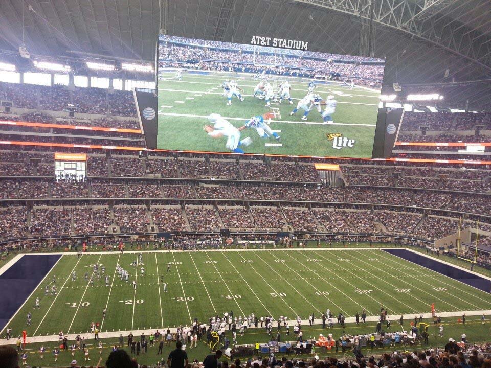 section c313 seat view  for football - at&t stadium (cowboys stadium)