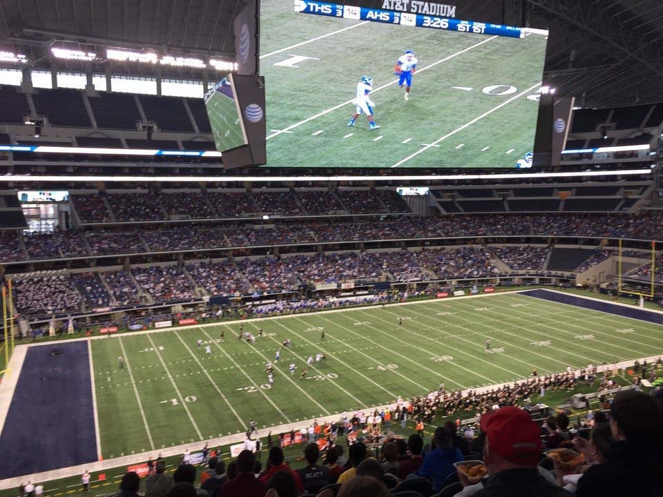 section c314 seat view  for football - at&t stadium (cowboys stadium)