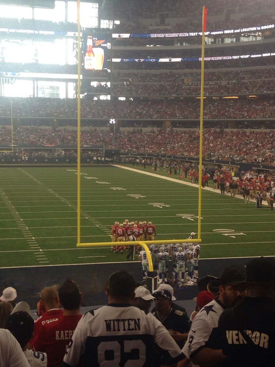 section 149, row 13 seat view  for football - at&t stadium (cowboys stadium)