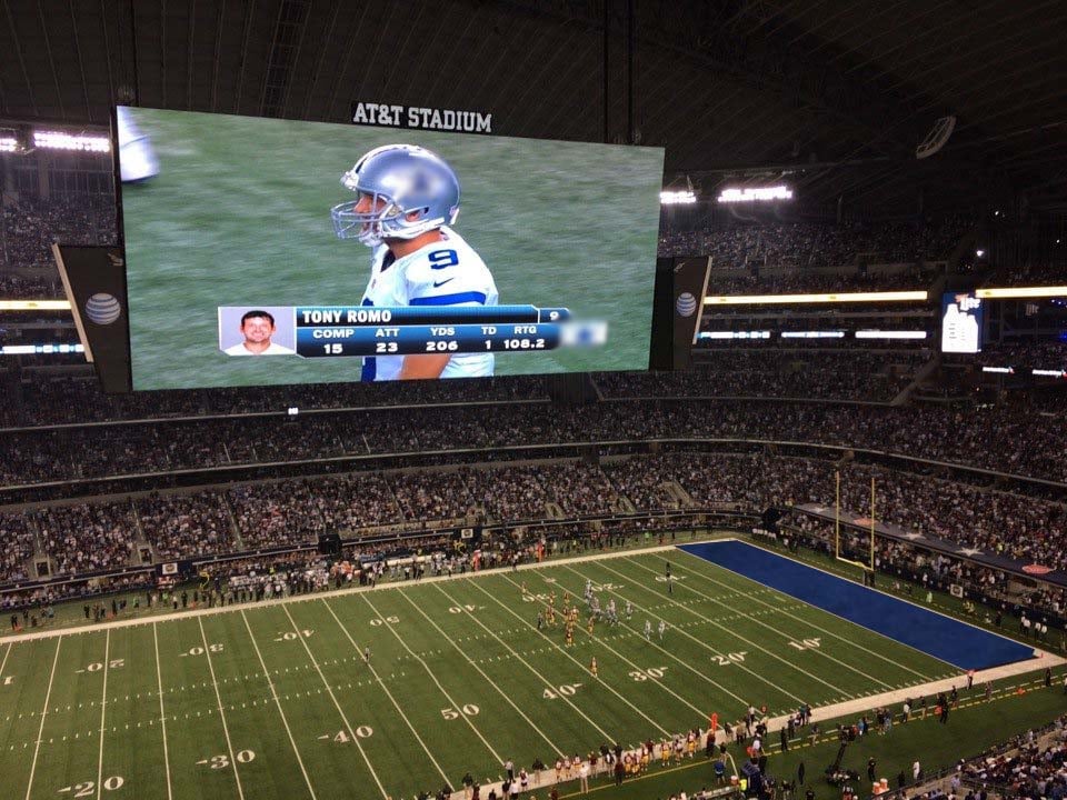 section 444 seat view  for football - at&t stadium (cowboys stadium)
