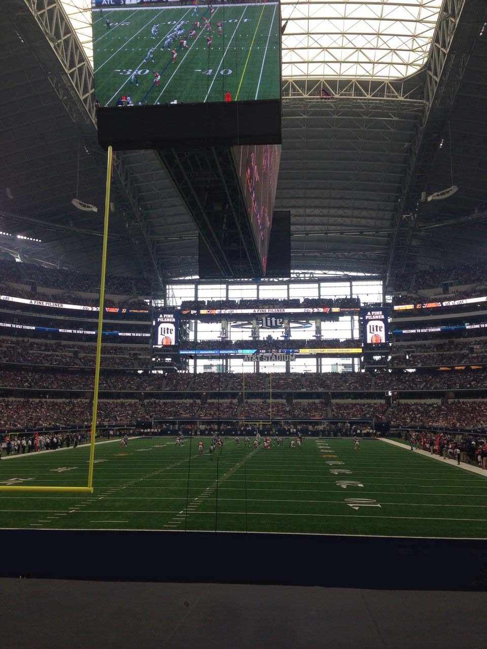 section 147, row 8 seat view  for football - at&t stadium (cowboys stadium)