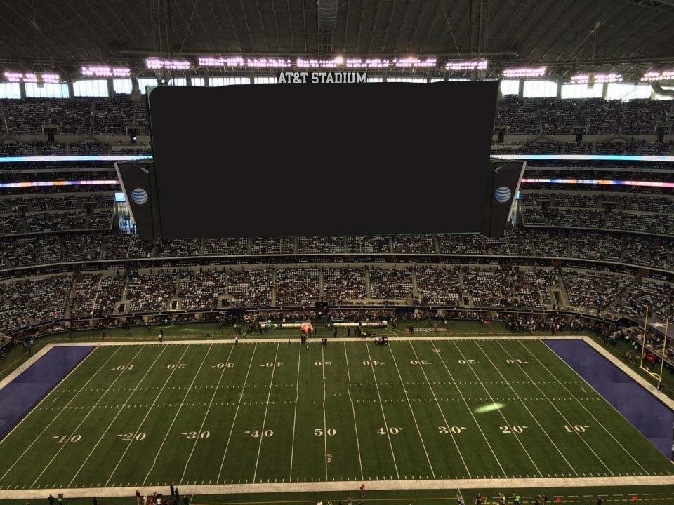 section 442, row 7 seat view for football - at&t stadium (cowboys stadium)