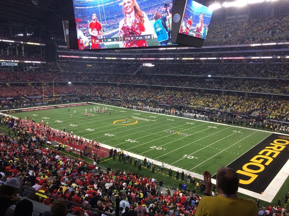 section 204 seat view  for football - at&t stadium (cowboys stadium)