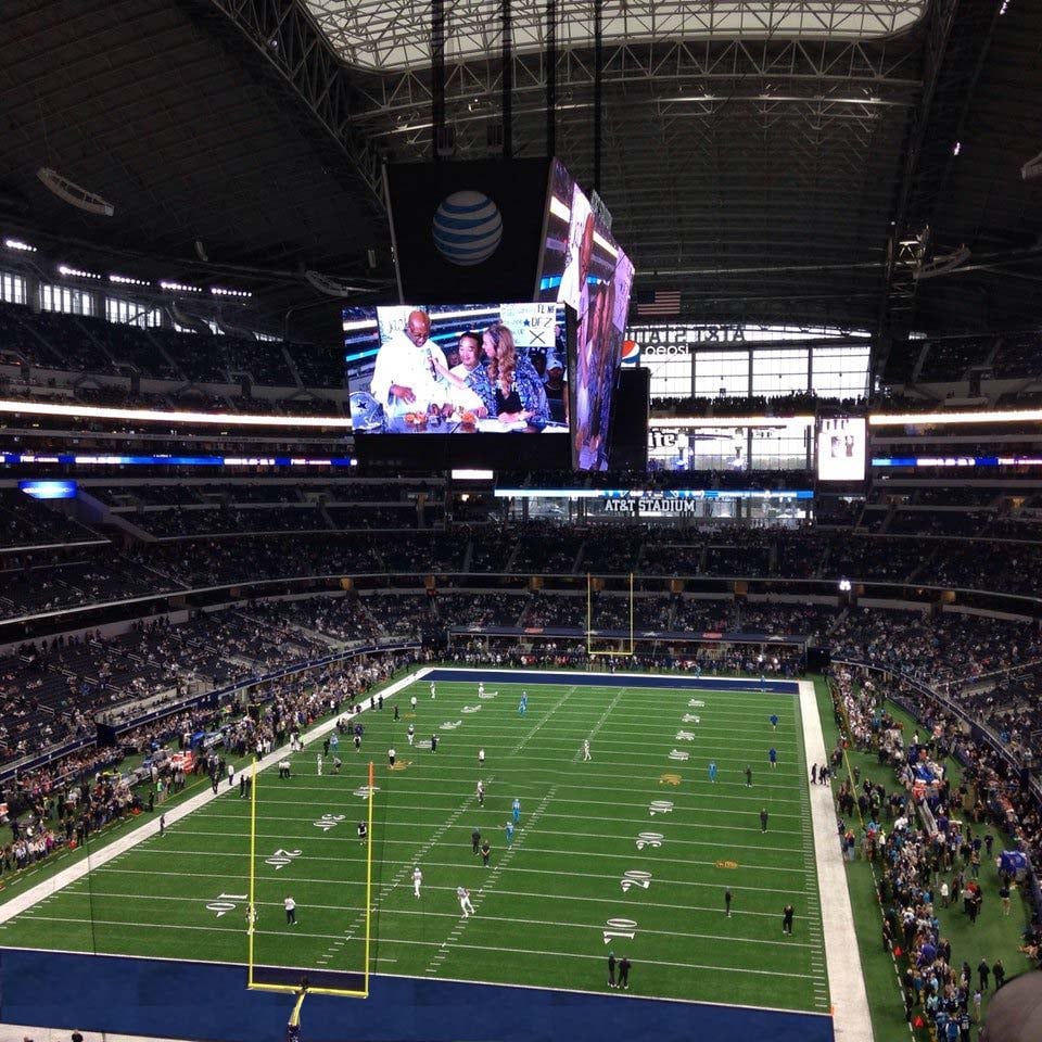 east sro seat view  for football - at&t stadium (cowboys stadium)
