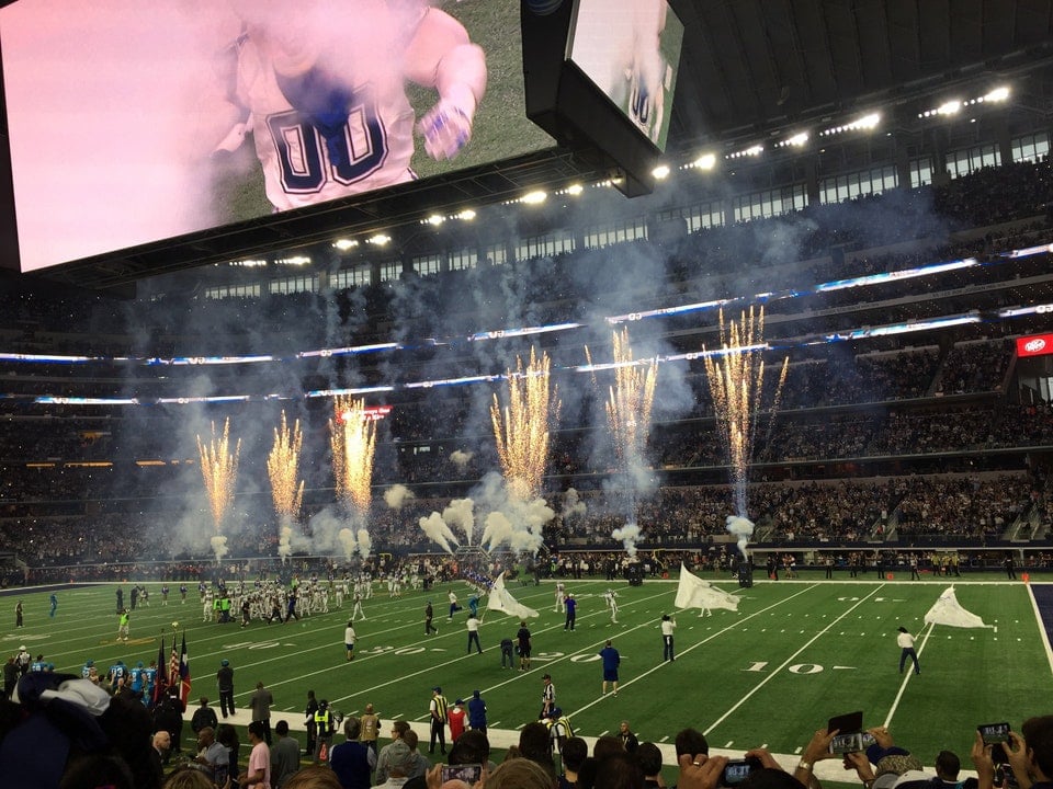 section 129 seat view  for football - at&t stadium (cowboys stadium)