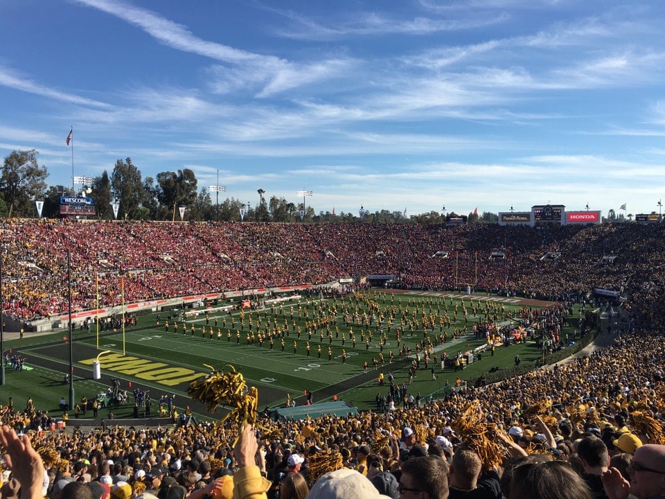 section 14, row 53 seat view  for football - rose bowl stadium