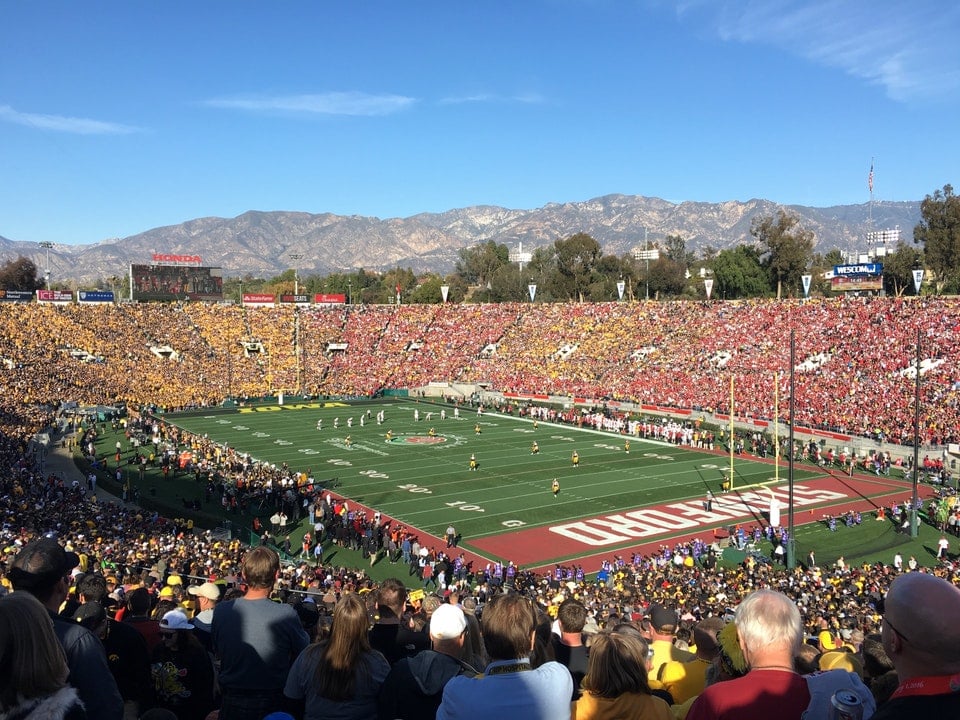 section 23, row 68 seat view  for football - rose bowl stadium