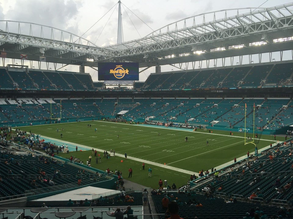 section 238 seat view  for football - hard rock stadium